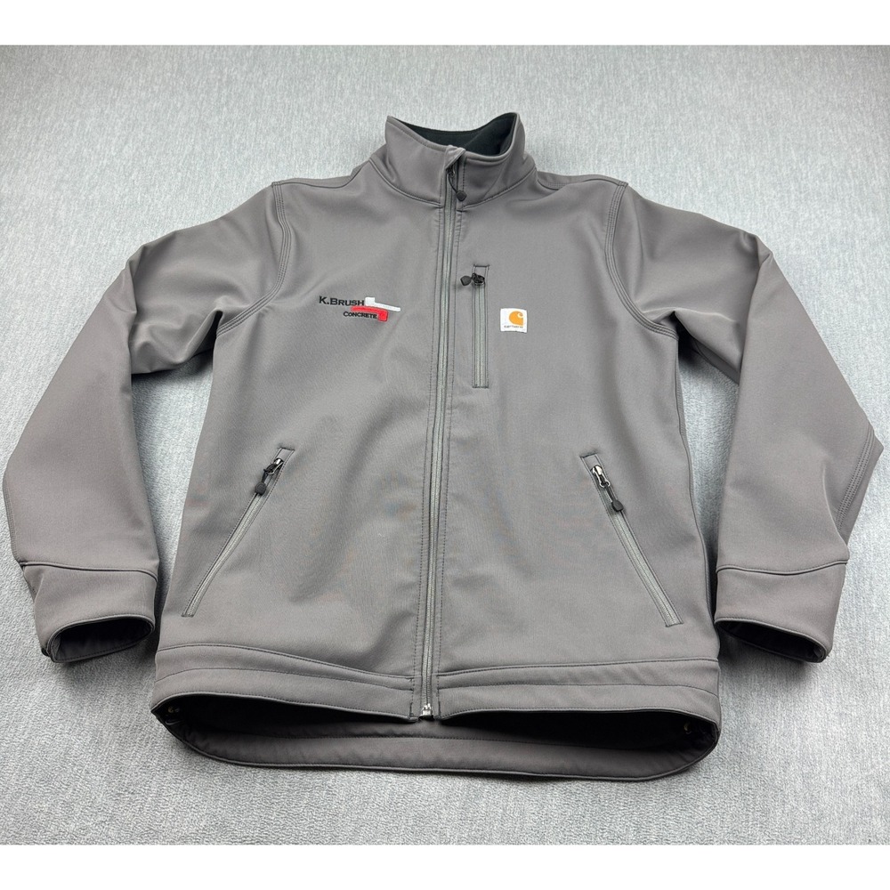 Carhartt Jacket Mens Medium Gray Rain Defender Relaxed Fit Heavyweight Softshell